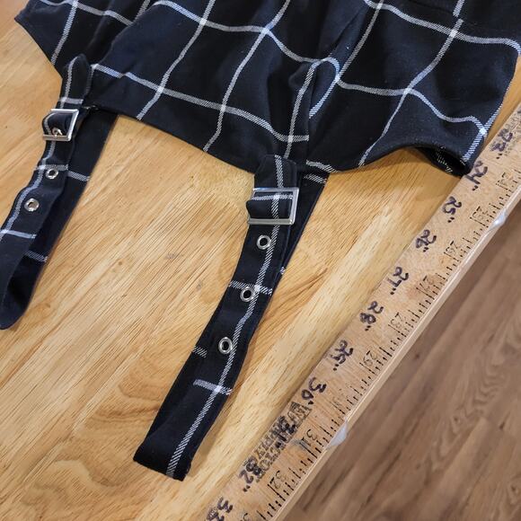 Hot Topic Black Strap Mini Dress Sleeveless Silver Buckle Stretch Small - Picture 5 of 14